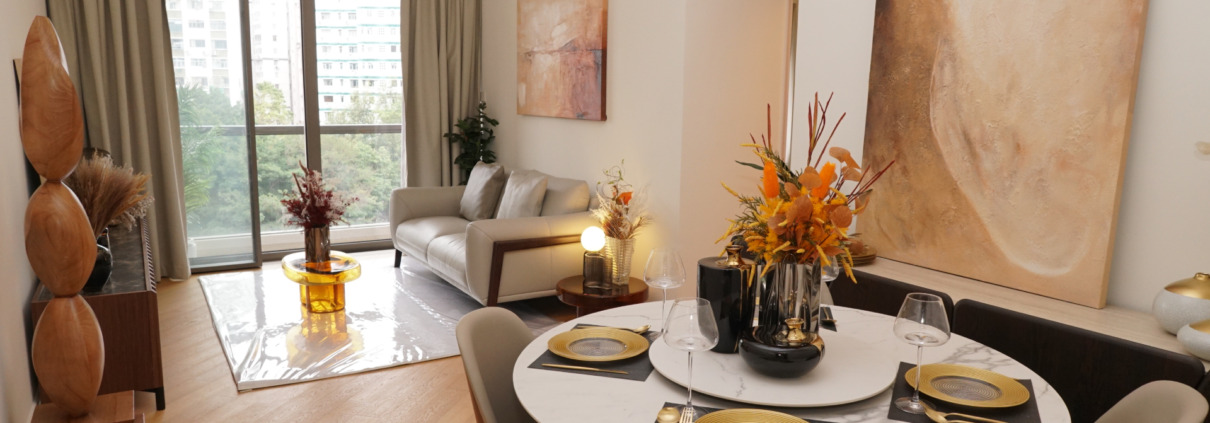 示範單位；showflat；家居佈置；St. George's Mansions；何文田豪它；2房連傢俬示範單位；歐洲家具；歐洲傢俬；歐化傢俬；歐洲傢俬50周年紀念；高級傢俬；意大利真皮梳化；高級餐檯；嘉道理道24A號；764呎單位